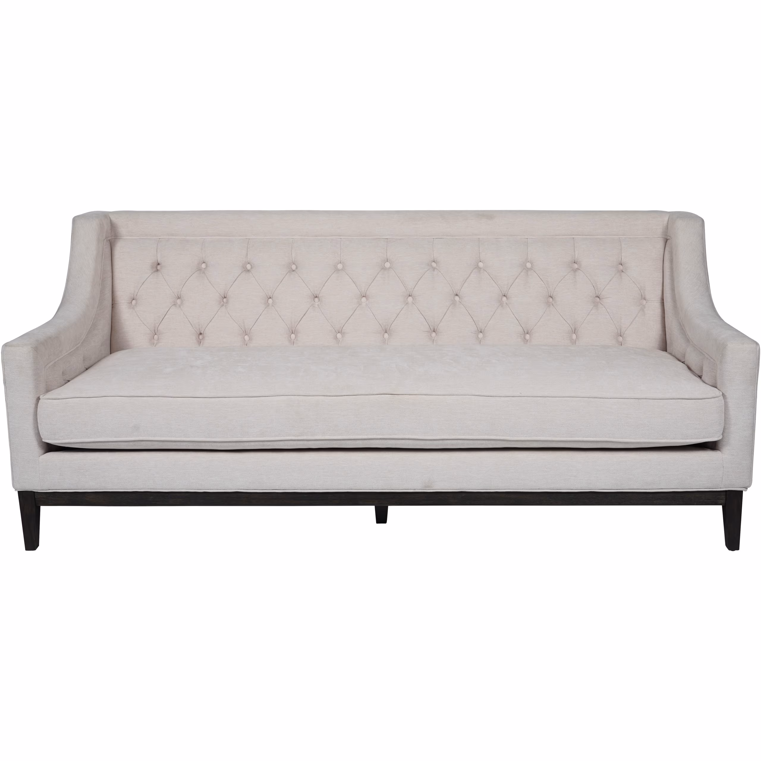 Theodore Buttoned Ivory Woven Fabric Sofa