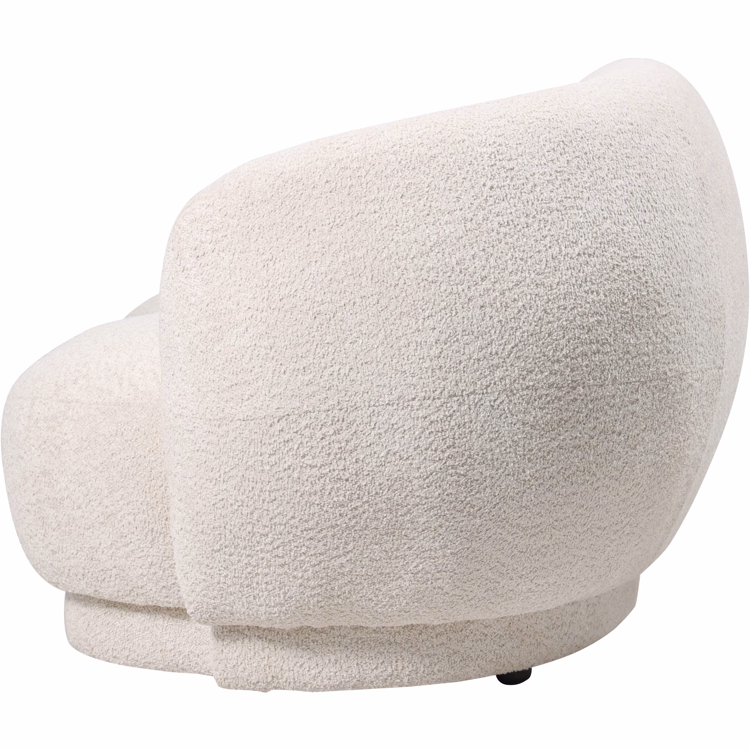 Waverley Curved Cream Bouclé Sofa - Image 2