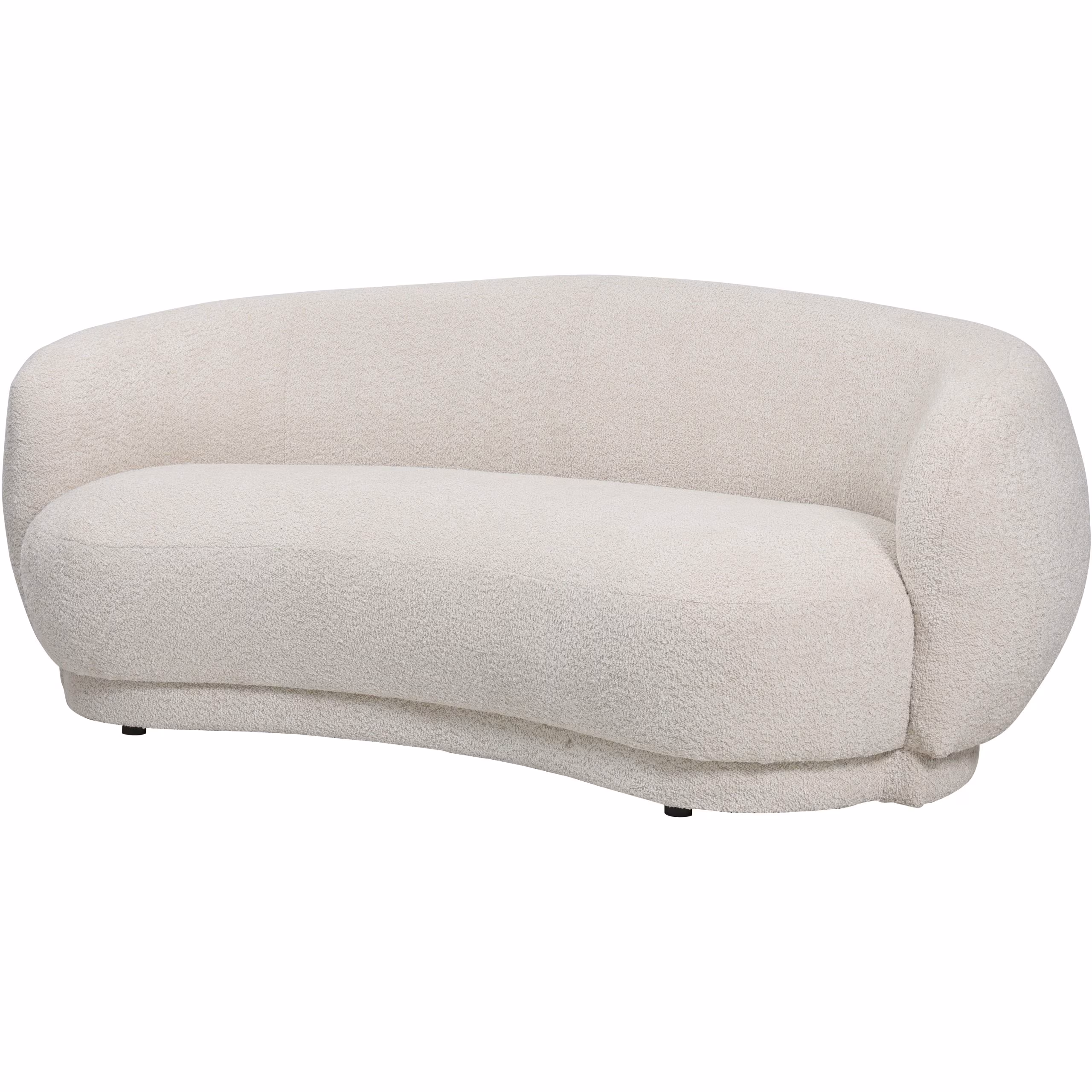 Waverley Curved Cream Bouclé Sofa