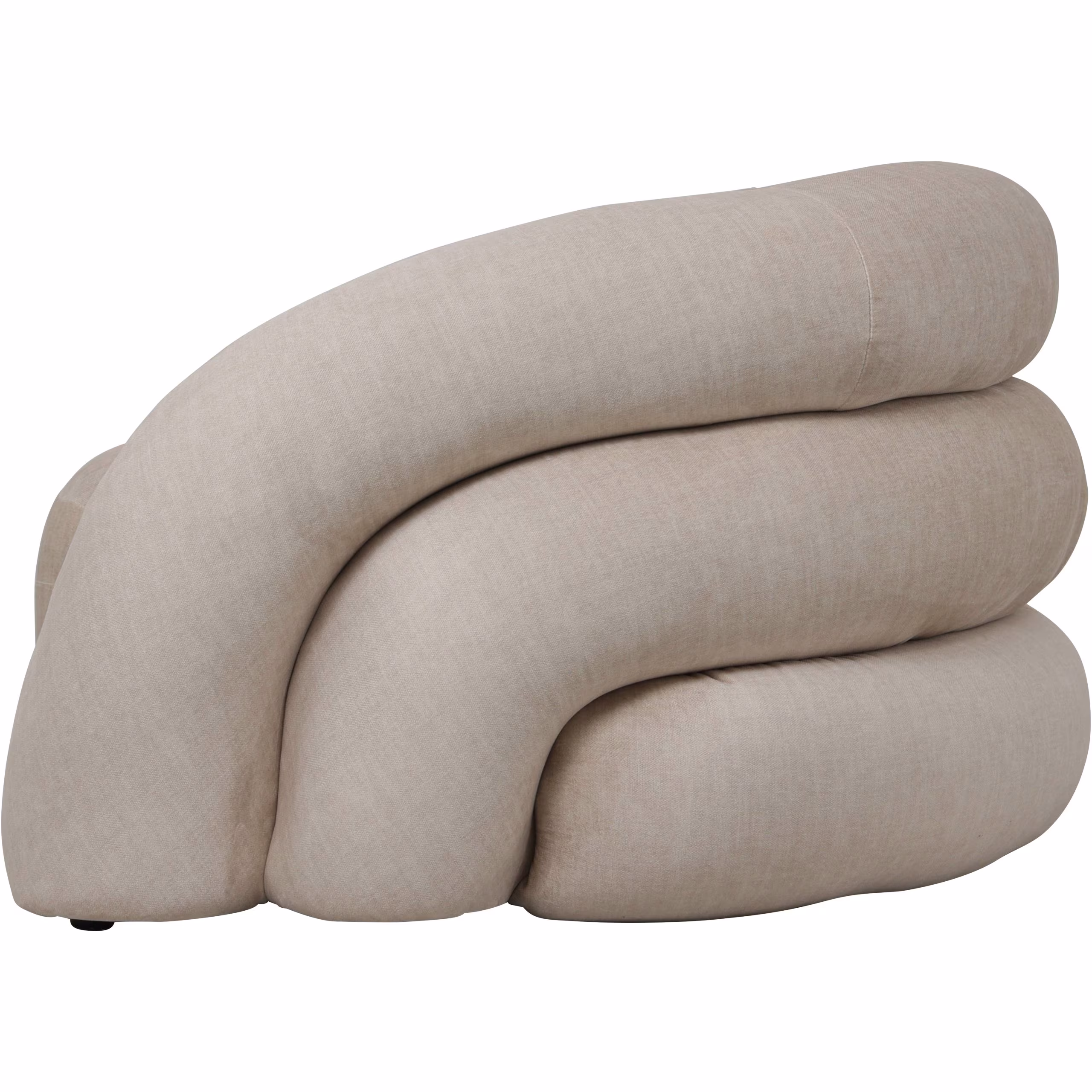 Casa Curved Cream Velvet Snug Chair - Image 2
