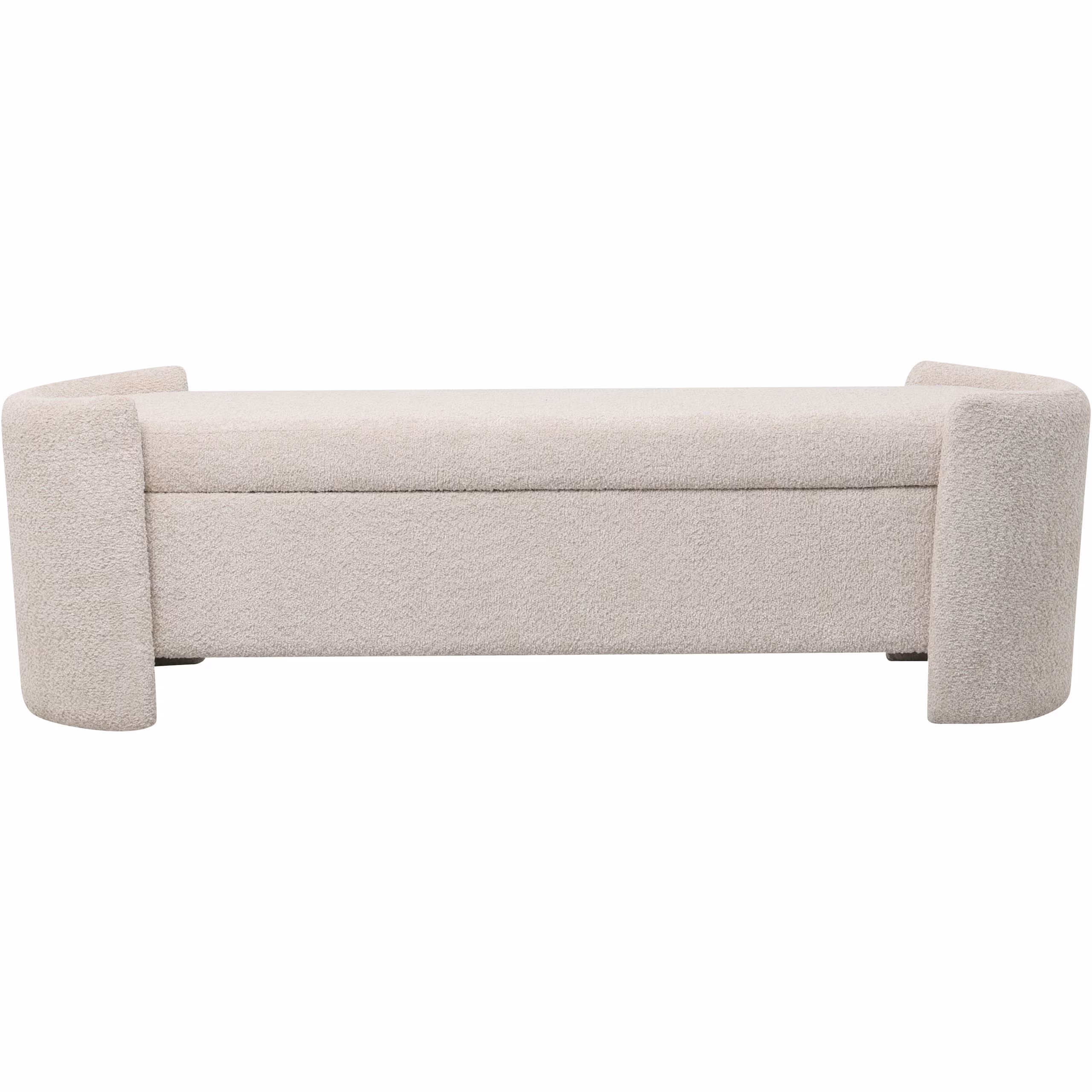 Waverley Cream Bouclé Storage Bench - Image 2