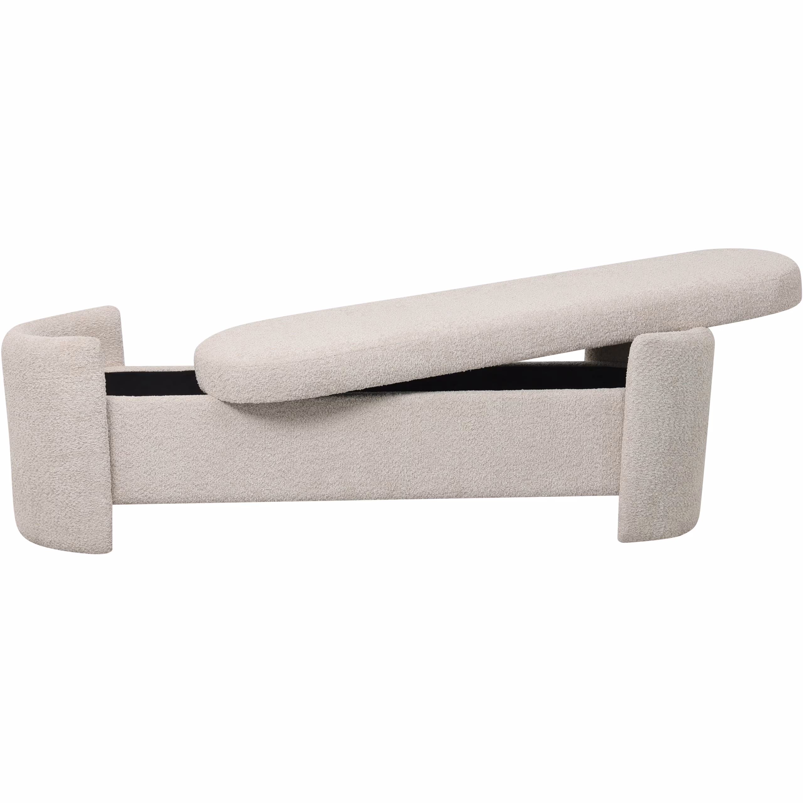 Waverley Cream Bouclé Storage Bench - Image 3