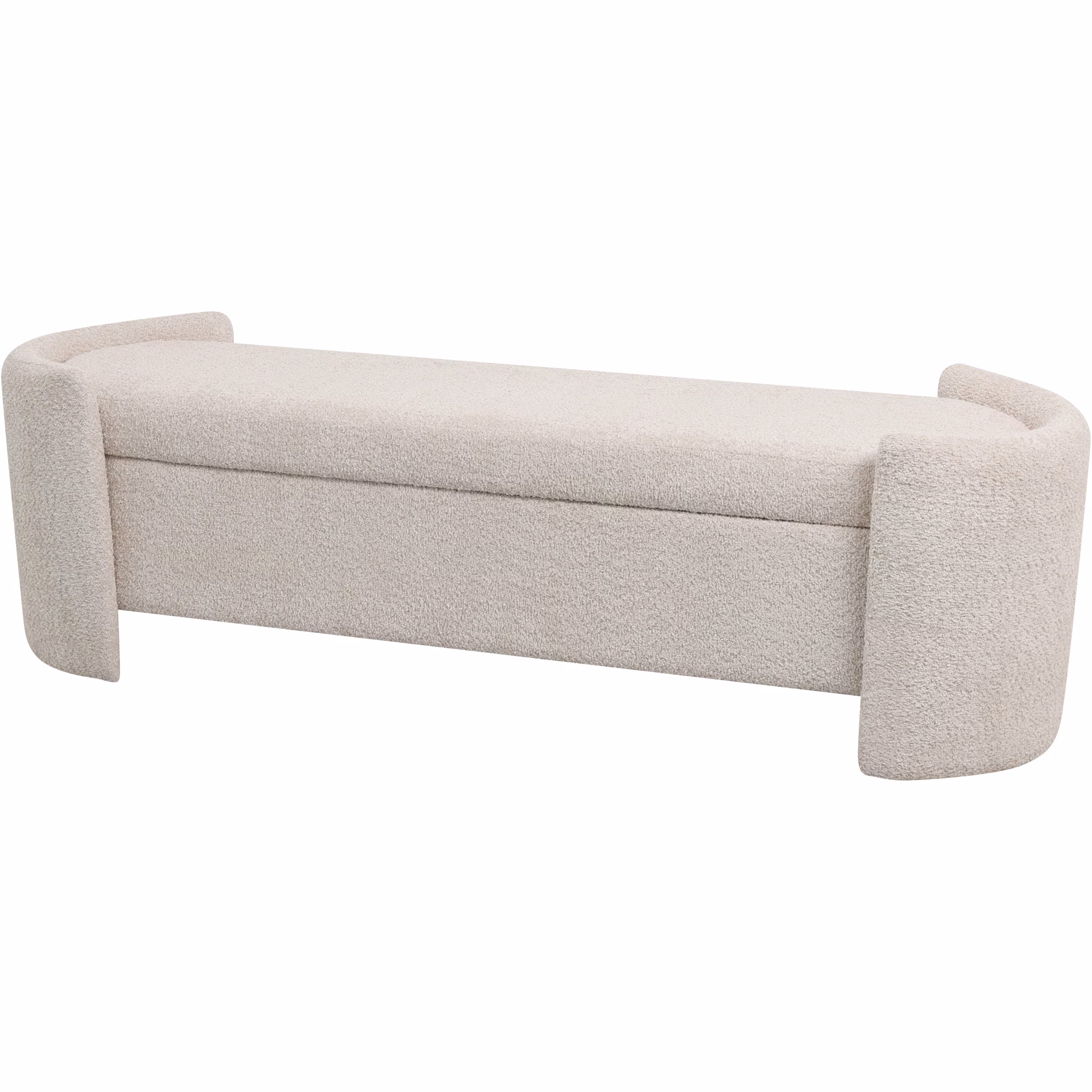 Waverley Cream Bouclé Storage Bench