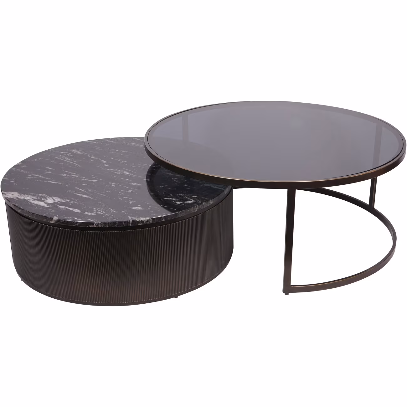Belvedere Black Nesting Coffee Tables (Set of 2) - Image 2