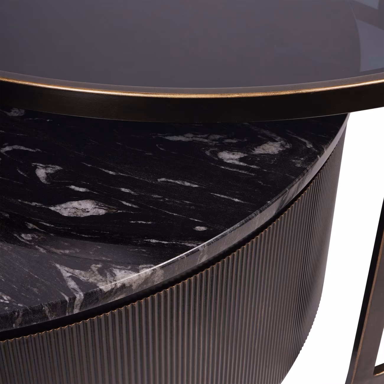 Belvedere Black Nesting Coffee Tables (Set of 2) - Image 4