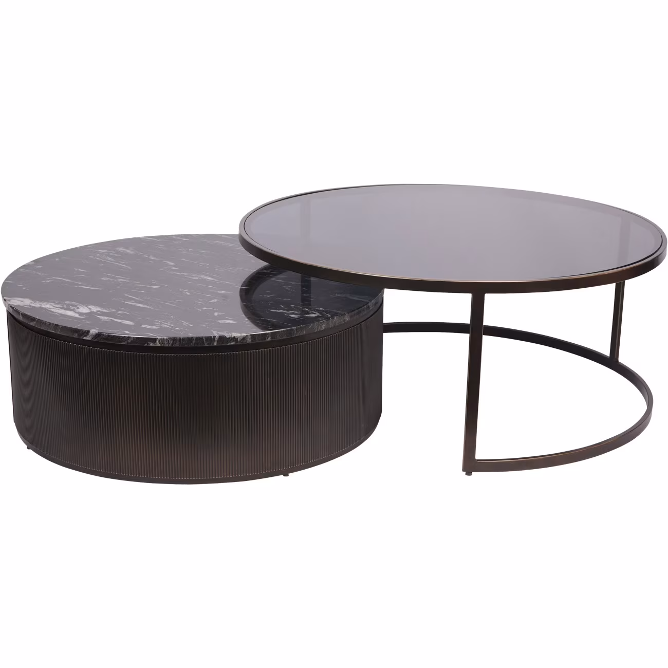 Belvedere Black Nesting Coffee Tables (Set of 2)