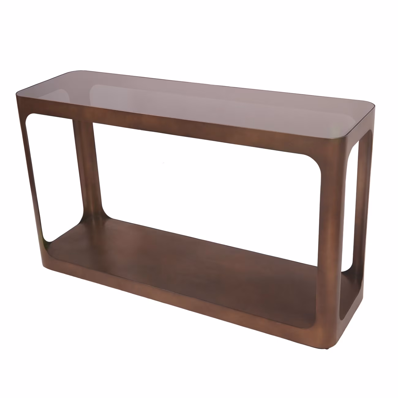 Thorpe Smoked Glass Console Table - Image 3