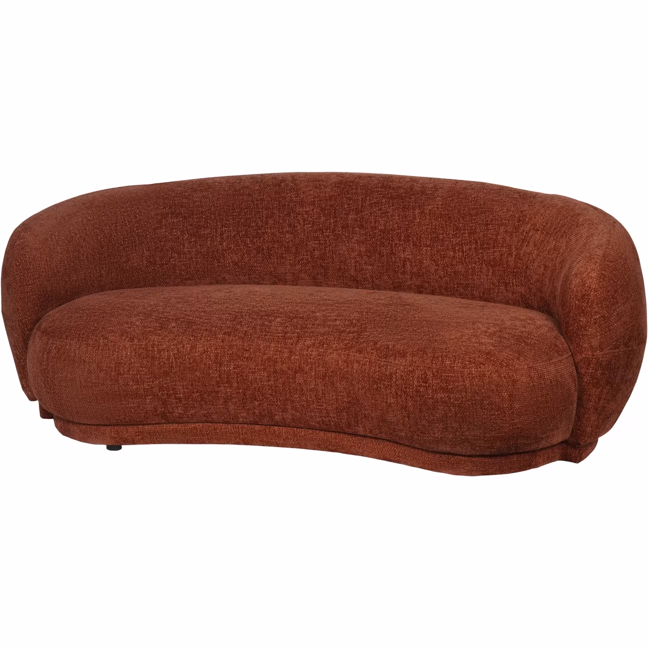 Waverley Curved Terracotta Chenille Sofa