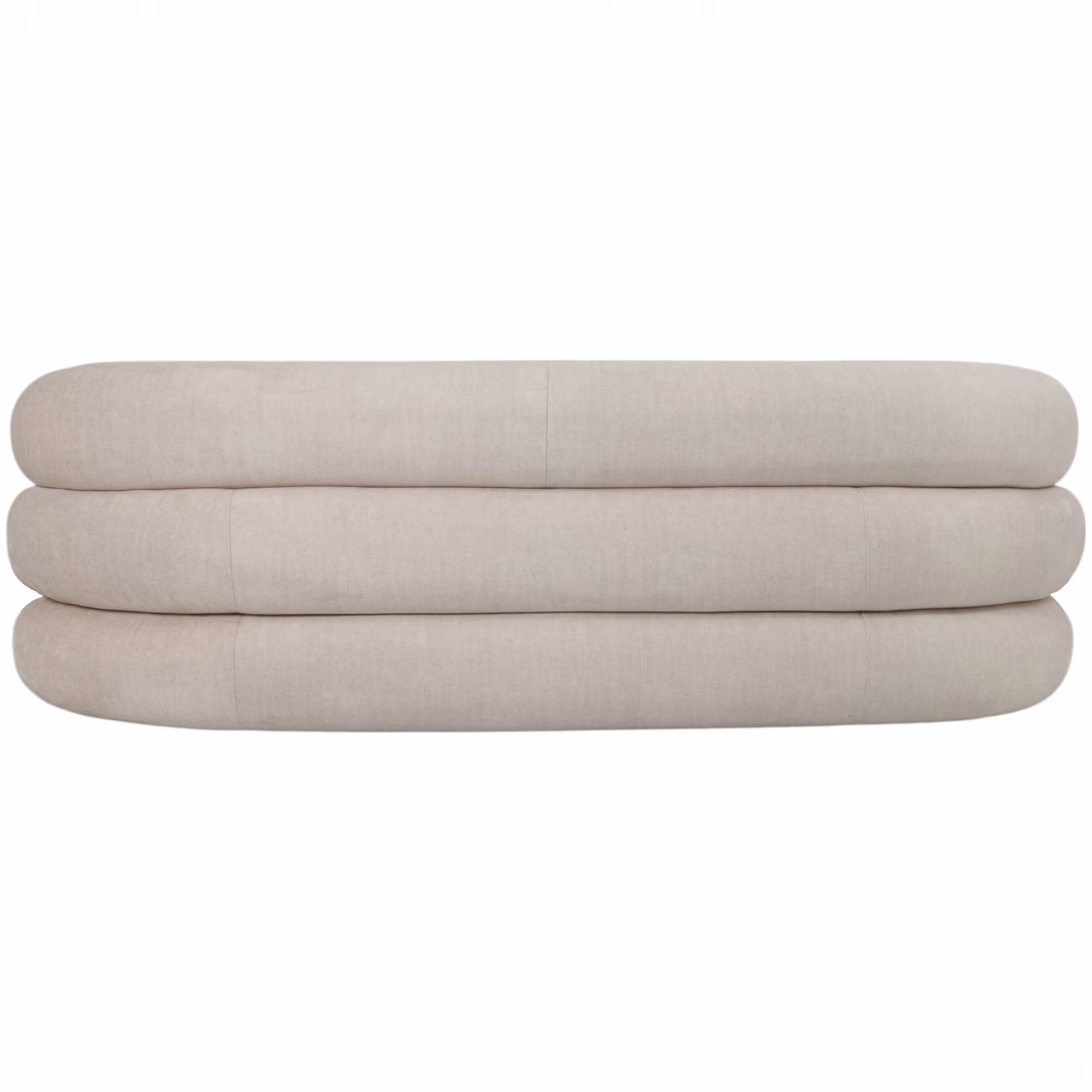 Casa Curved Cream Velvet Two Seater Sofa - Image 3