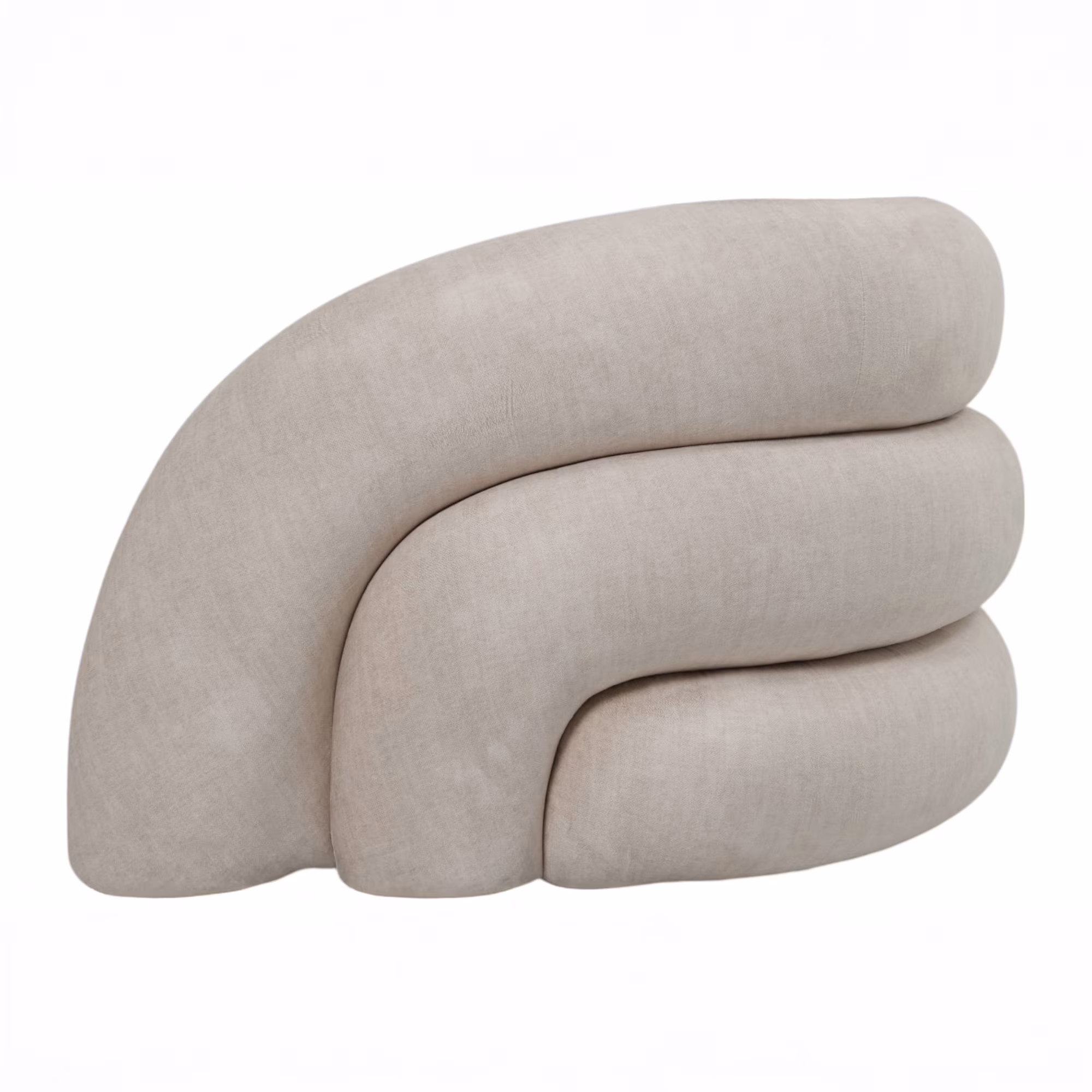 Casa Curved Cream Velvet Two Seater Sofa - Image 4