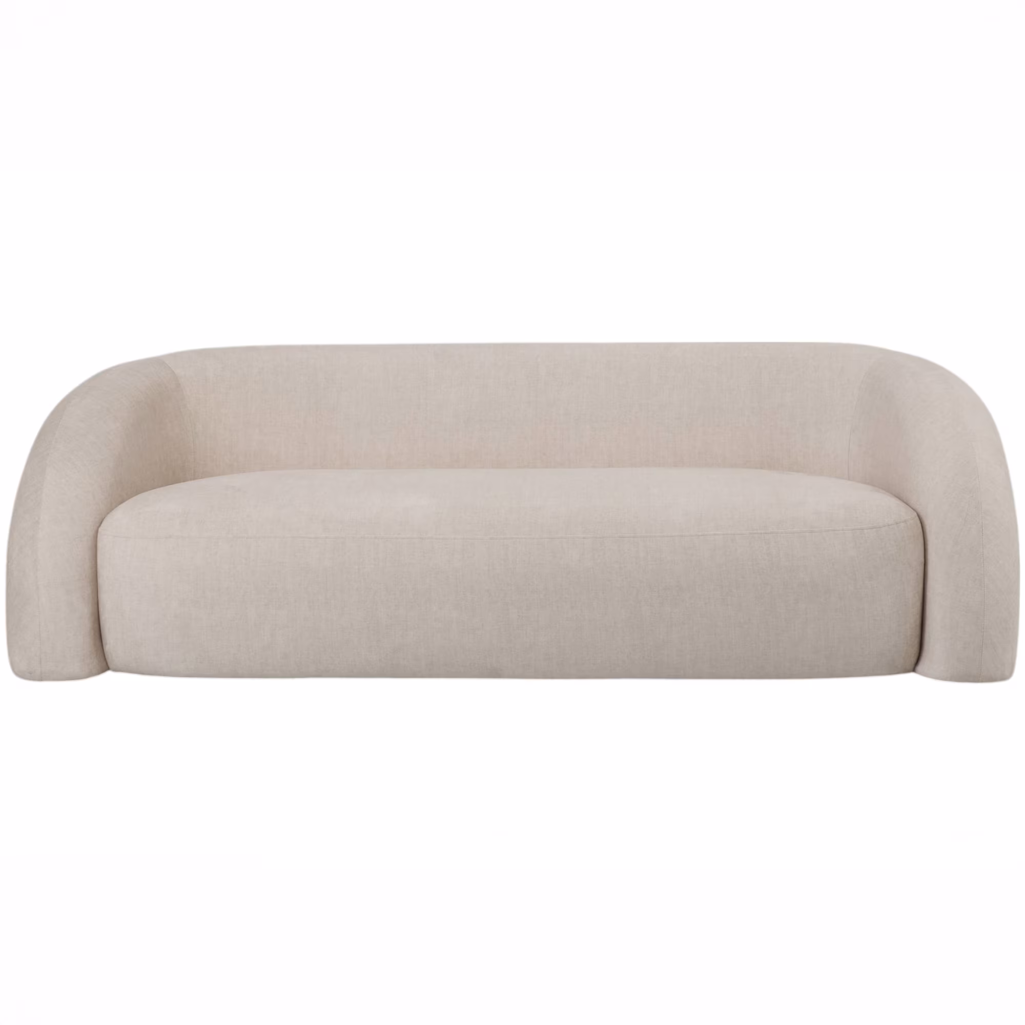 Casa Curved Cream Velvet Two Seater Sofa