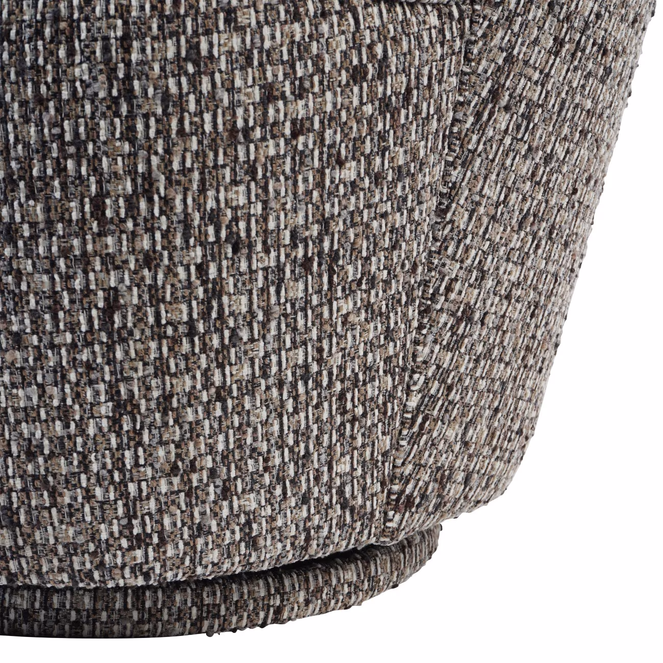 Roehampton Mocha Textured Slub Swivel Chair - Image 5