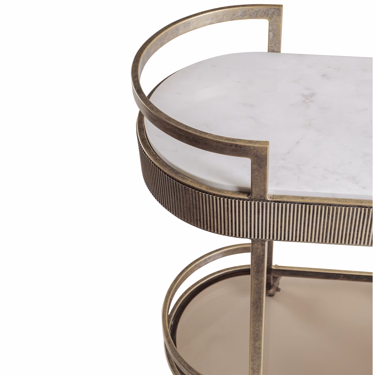Belvedere Aged Gold Drinks Trolley - Image 3