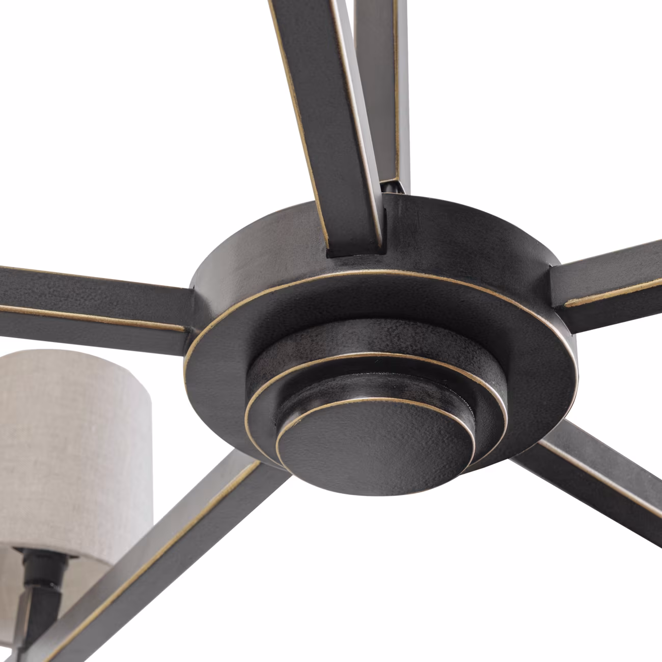 Stella Five Light Pendant with Linen Shades - Image 5