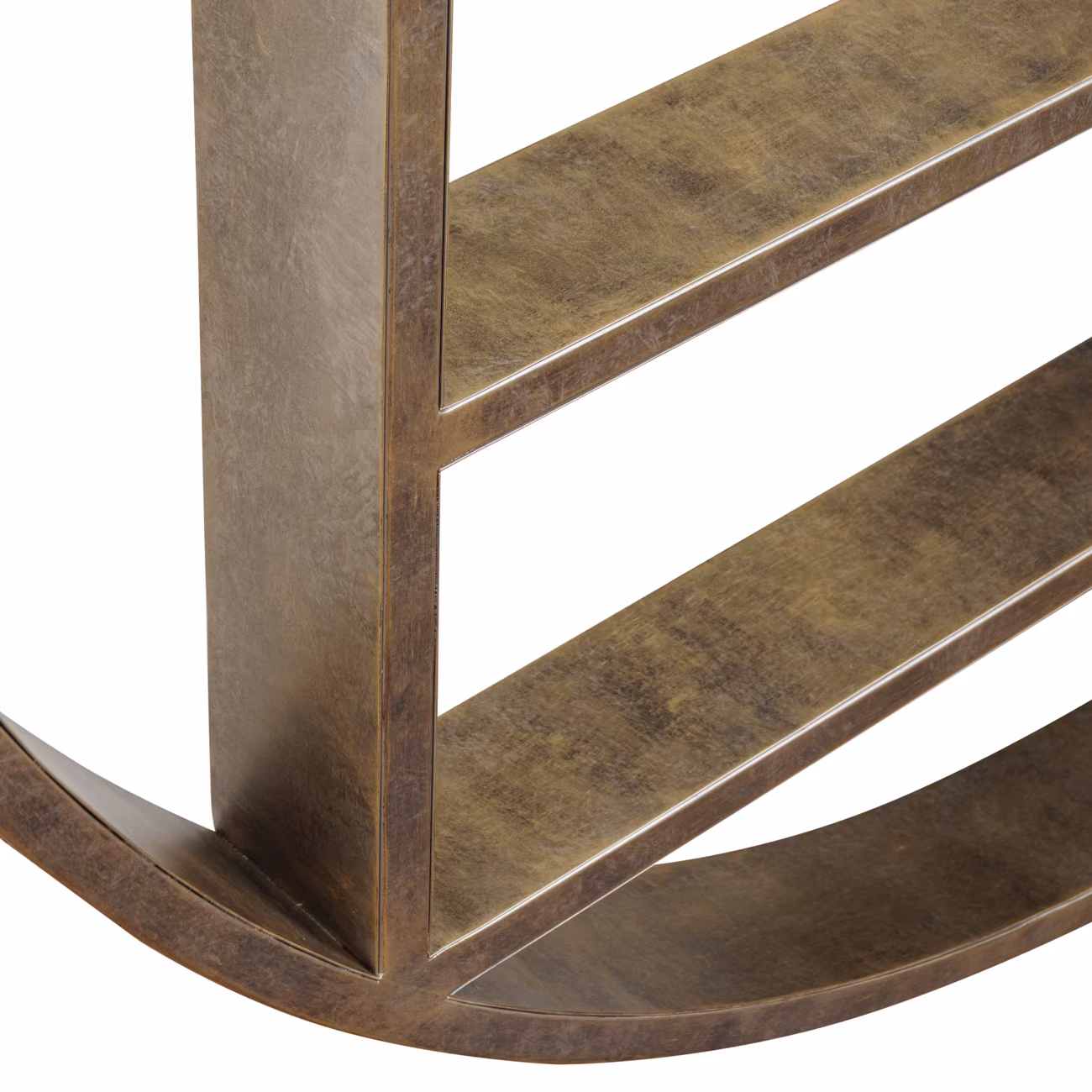 Belvedere Aged Gold Shelving Mirror - Image 3