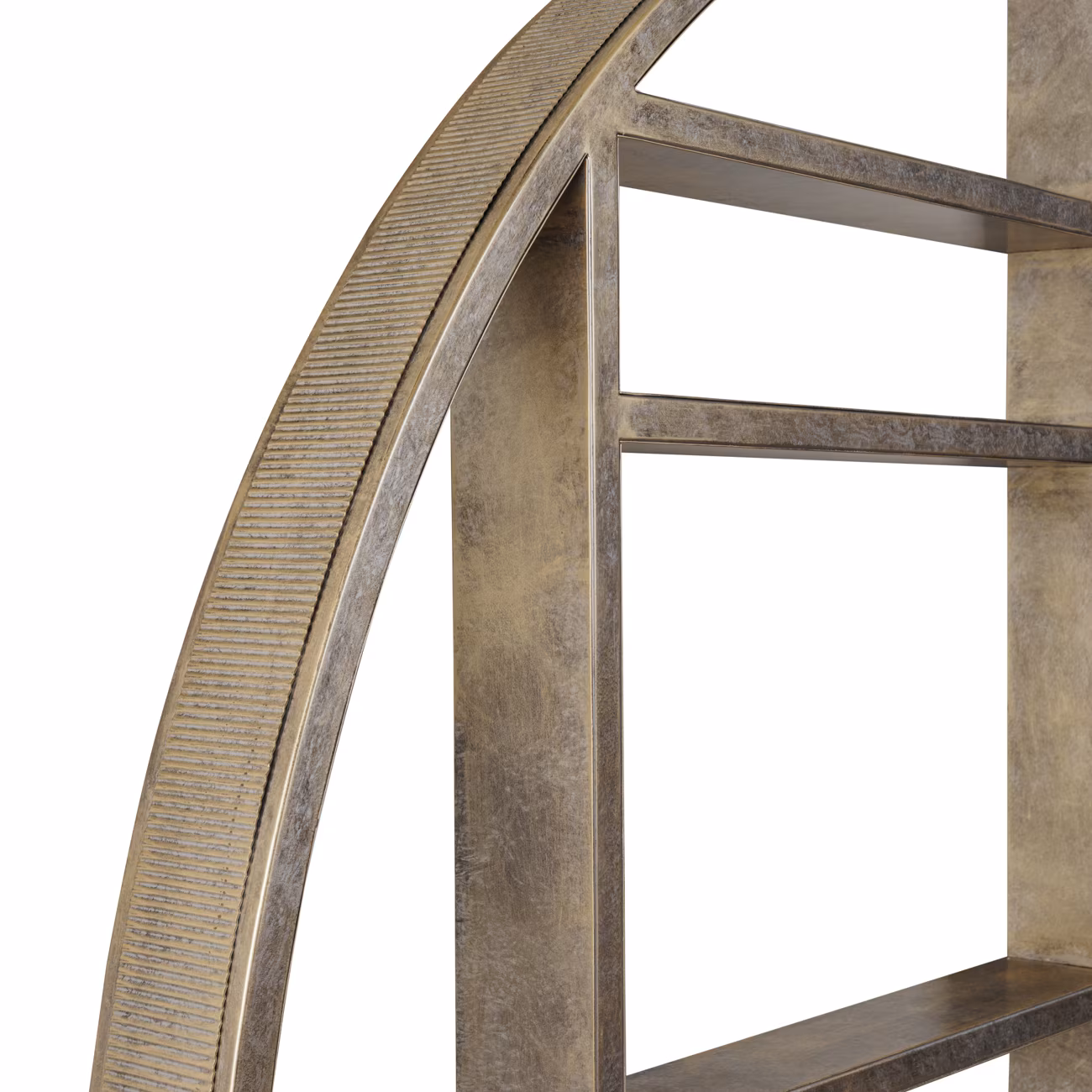 Belvedere Aged Gold Shelving Mirror - Image 4