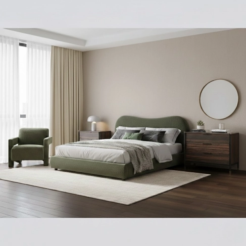 Wave Bed in Olive Soft Weave (Double and King) - Image 4