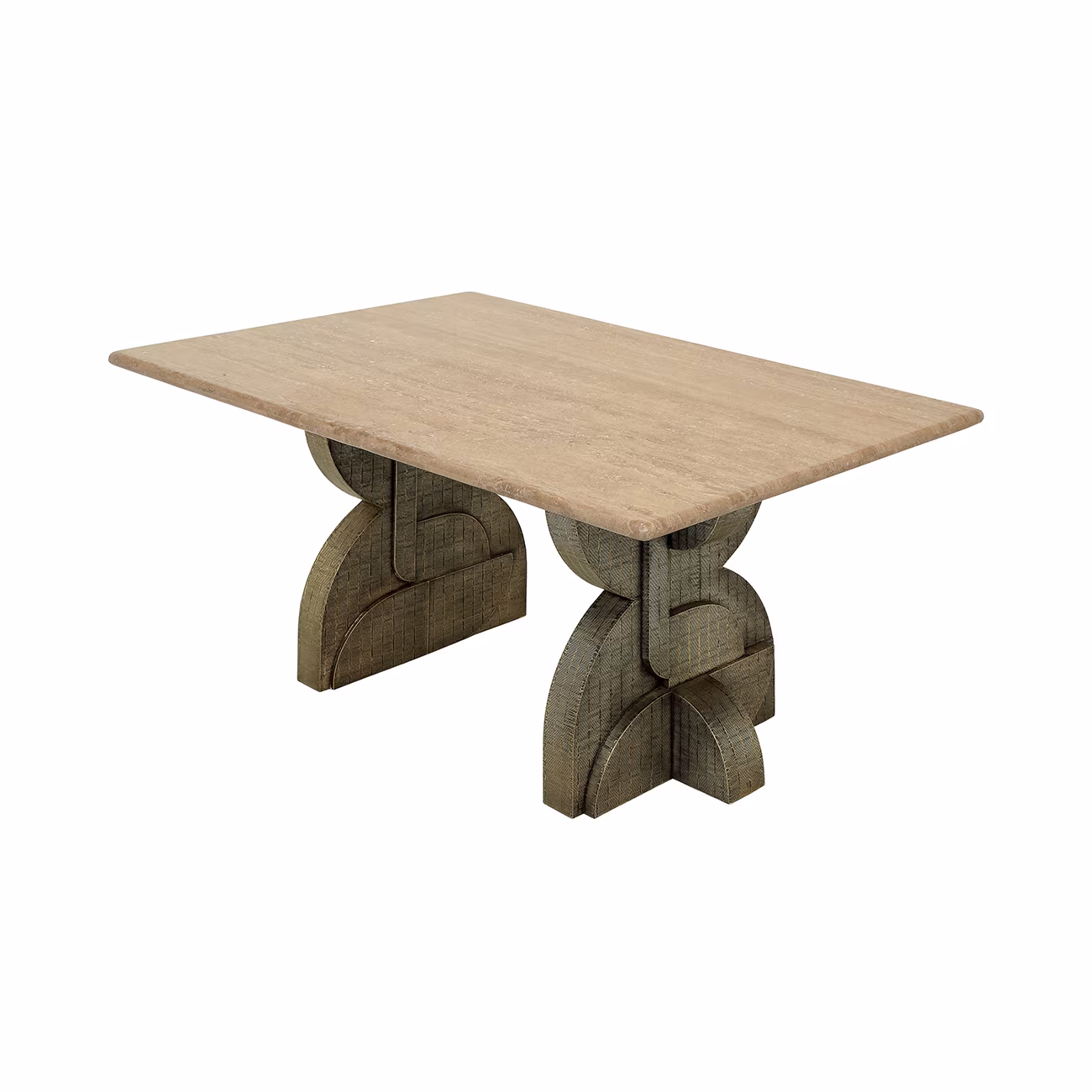 Kelsie Travertine Dining Table - Image 5