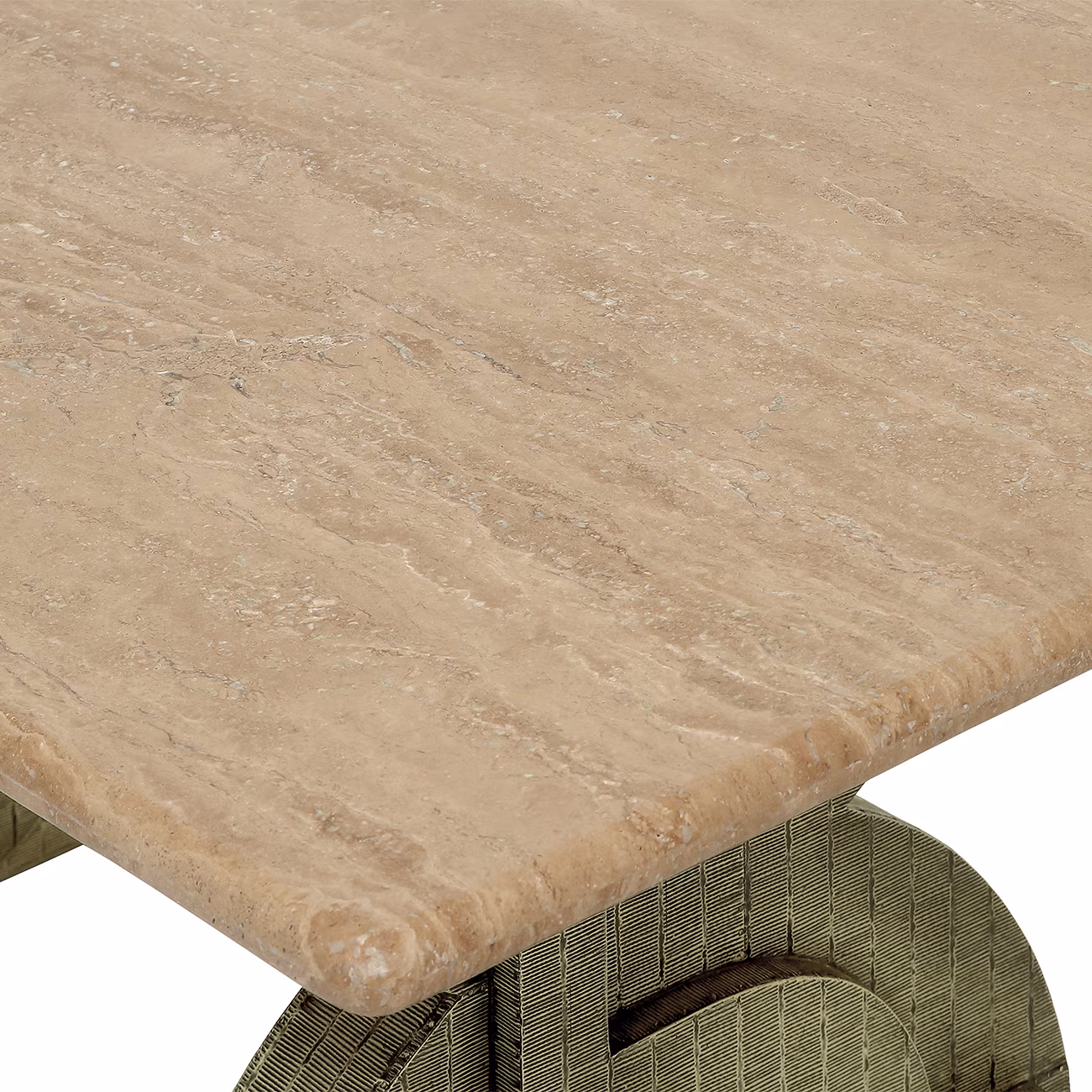 Kelsie Travertine Dining Table - Image 4