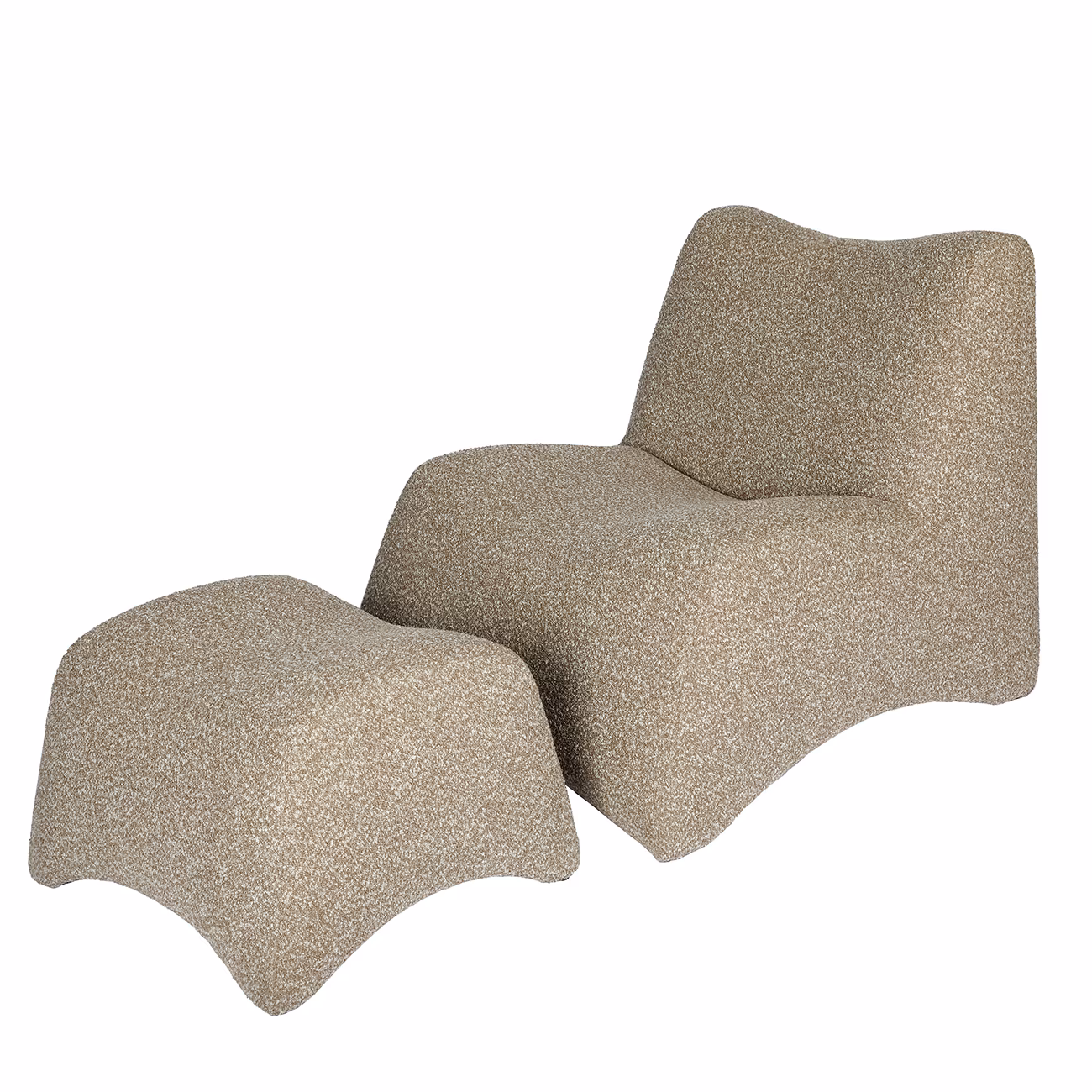 Bangkok Beige Boucle Chair & Stool